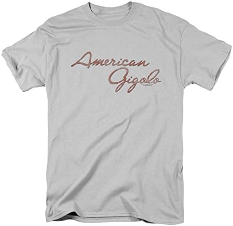AMERICAN GIGOLO/DISTRESSED LOGO - S/S Mens 18/1 - SILVER - LG