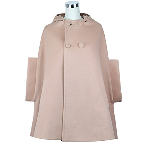 ワンース (Wansi) レディース 秋冬 ダスターコート トレンチコート ジャケット ファッション ウールコート アウター タイツ 着痩せ 防寒 韓国風 カジュアル ピーコート Ｐコート フェックファー付き マント