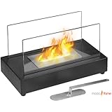 Moda Flame Vigo Ventless Table Top Ethanol Fireplace in Black