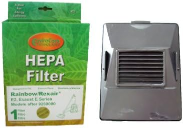(12) Rexair Rainbow 10520 HEPA Filter E E2 Models after/9280000 w/activated Charcoal, E Series, E2A Series Vacuum Cleaners, R10520, E2 packed -R12179 or R12647