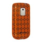 Amzer Luxe Argyle Skin Case For Sprint HTC Hero (Orange)