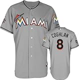 Chris Coghlan Jersey: Miami Marlins #8 Road Grey Authentic Cool Base&Atilde;&cent;"&Acirc;&cent; Jersey with Marlins Park Inaugural Season Patch