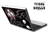Apple Macbook 13 Skin Decal Sticker with E Shock impact protection - Tribal Skulls