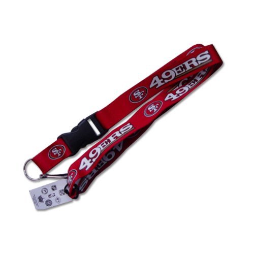 San Francisco 49ers Clip Lanyard Keychain Id Ticket Nfl - Red Color