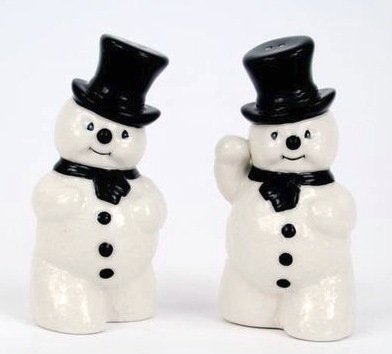 Christmas Vintage Style Snowman Shaker Set