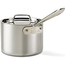 All-Clad 7201.5 MC2 Master Chef 2 Stainless Steel Tri-Ply Bonded Saucepan with Lid Cookware, 1.5-Quart, Silver