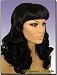 Hollywood_hair4u - Long Curly #1B Jet Black Pinup Style Wig with Bangs Kanekalon Heat Resistant Synthetic Fiber Skin Top *NEW*