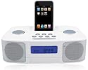 Naxa NX3103 White Digital Alarm Clock AM FM Radio iPod Docking Station