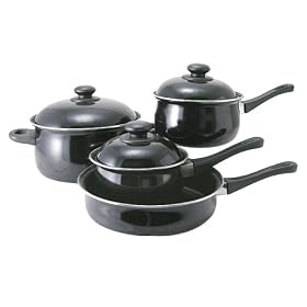 Metro 7-pc. Nonstick Cookware Set - Ebony by Metro
