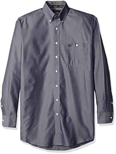 Wrangler Men's Big and Tall George Strait One Pocket Long Sleeve Solid Woven Shirt