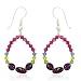 Nakai Amethyst, Crystal and Sterling Silver Hoop Earrings
