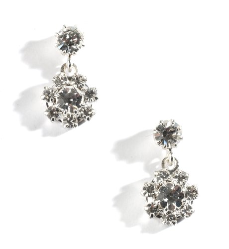 Sparkling Flower Design Earrings