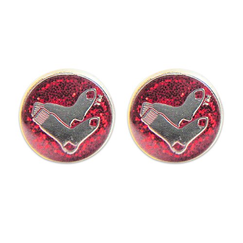Boston Red Sox Glitter Sparkle Post Stud Logo Earring Set Charm Gift