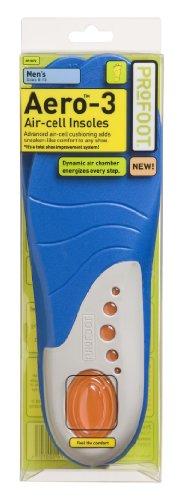 Profoot Care Aero-3 Insoles, Men's, Sizes 8-13, 1 Pair (Pack of 2)