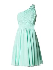 Chiffon One Shoulder Short Bridesmaid Dress/Party Dress/Wedding Dress 
