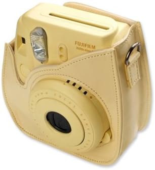 Fuji Instax Mini PU Leather Shoulder Bag/Case with Free Shoulder Strap for Fujifilm Instax Mini 8 - Yellow