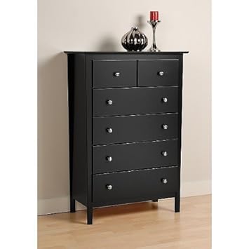 Black Berkshire 5 Drawer Chest - Prepac BRK-3450-K