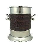 Wine Chiller with Brown Crocodile Leather by Godinger