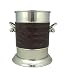 Wine Chiller with Brown Crocodile Leather by Godinger