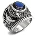Grade 316 Stamped Stainless Steel United State Mens Air Force CZ Ring