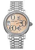 Gerald Genta Arena Retro Mens' Watch Automatic Stainless Steel Beige Guilloche Dial Diamond Bezel REC-L-10-490-B1BDS02