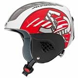 ALPINA Kinder Skihelm carat, silber-rot, 48-52, A 9035120