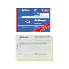 Herlitz 7876147 Quittungsblock A6 402 2x40 Blatt, selbstdurchschreibend