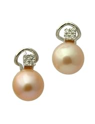 Julia 18K Pearl Stud Earrings - Pink