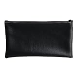 PM Company Securit Bank Deposit / Utility Zipper Coin Bag, 11 X 6 Inches, Black (04621)