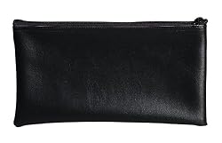 PM Company Securit Bank Deposit / Utility Zipper Coin Bag, 11 X 6 Inches, Black (04621)