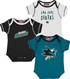 San Jose Sharks Newborn 3-Piece Creeper Set