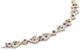 The Demeter Collection- Harvest 5- An Elegant Love Hearts Bracelet With A Bounty Of Pink, Yellow, And White Gold. Set With Pink Tourmaline, Yellow Sapphires And Accented With Diamonds Also With Hand Crafted Filigree Galleries