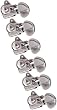 Grover Mini Rotomatics 6-In-Line Guitar Machine Heads, Chrome