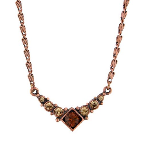 Smoked Topaz Color Light Crystal Necklace