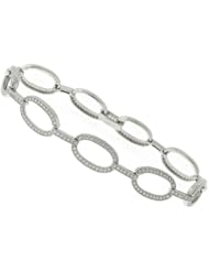 Ladies Silver CZ Bracelet circles