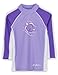 SunBusters Girls L/S Rash Guard(UPF 50+), Grape/BlackBerry, 8/10 yrs