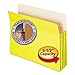 3 1/2 Inch Accordion Expansion Colored File Pocket, Straight Tab, Letter, Yellow, Total 100 EA, Sold as 1 Carton