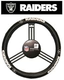 Oakland Raiders NFL Leather Steering Wheel Cover