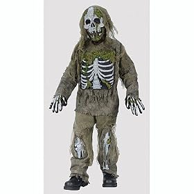 Skeleton Zombie Costume Boy - Child (12-14)