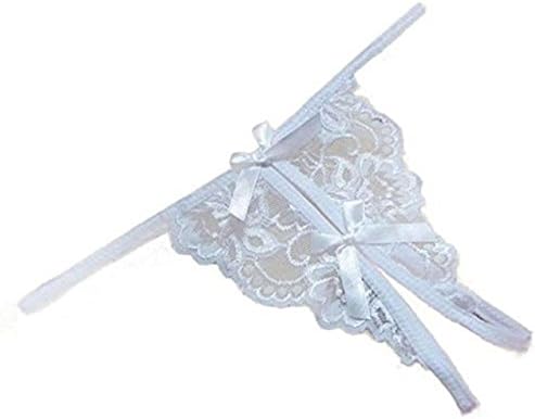 Palace R Women Panties Open Fork Transparency Tanga Underwear Lingerie (White)