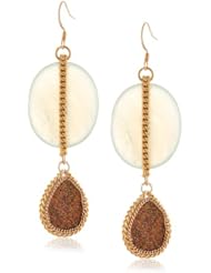 Annie Hammer Jewelry Light Jade and Titanium Coated Druzy Earrings