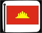 Mouse Pad with Cambodia, Cambodian, flag, Kampuchea, Kampuchean