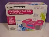 Living Solutions AM/FM Alarm Clock Radio with ipod Dock