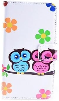 Love Owl Pattern PU Leather Case with Stand and Card Slot for Samsung Galaxy Core Plus G3500/Trend 3 G3502