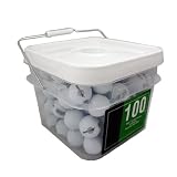 100 NEW Softcore White Range Golf Balls + Free Bucket
