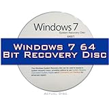Windows 7 System Recovery disk Live Boot CD 64 bit DVD (disc is comparable with Home Premium, Professional and Ultimate).