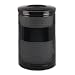 Round Open Top Receptacle, 51-Gallon Capacity, 23 Diameter x 35-1/2h (URIS55ETBK)