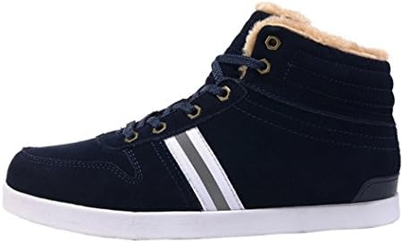 DOOZOO Fashion Cold Weather Leisure Warm Sports Collar Add Wool Shoes(8 D(M) US, Blue)