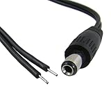 uxcell　2個 27cm CCTV安全カメラ　5.5x2.1mm　オスDC電源ケーブル　おさげリード