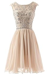 Beaded Short Sweetheart Chiffon Evening Dress/Homecoming Dress/Bridesmaid Dress/Prom Dress/Party Dress 